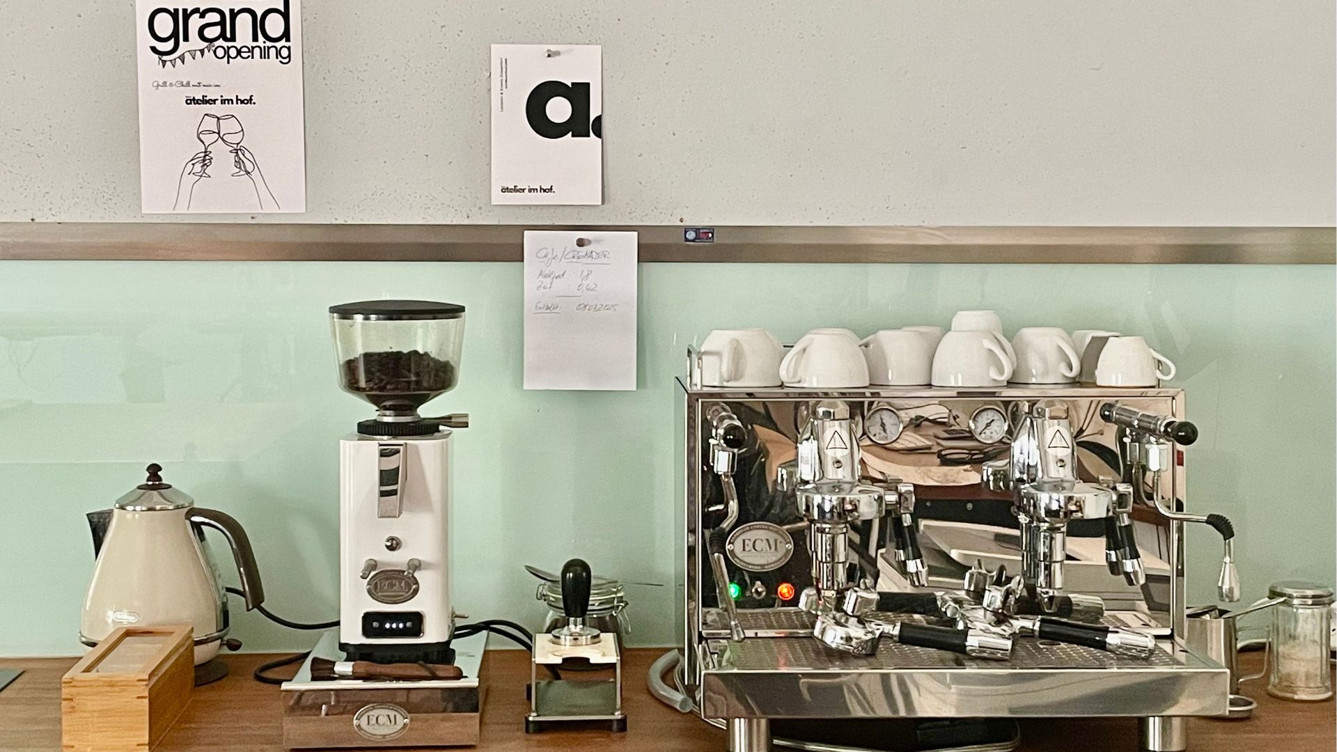 Siebträger im Küchenbereich vom Das Atelier im Hof in Düsseldorf